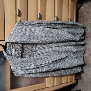 Loose knit open front cardigan